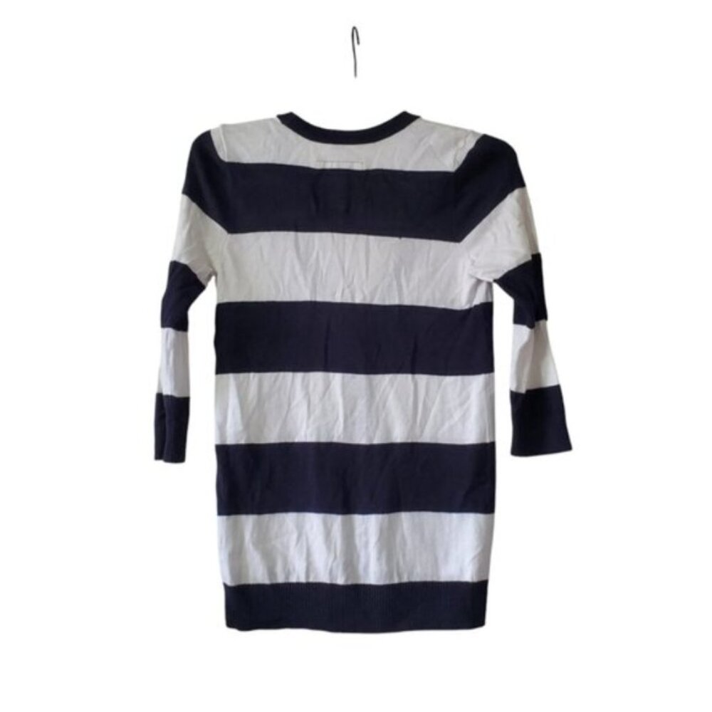 Hollister 2000s Y2K Preppy Academia Striped V-Neck Cardigan M - Picture 3 of 9